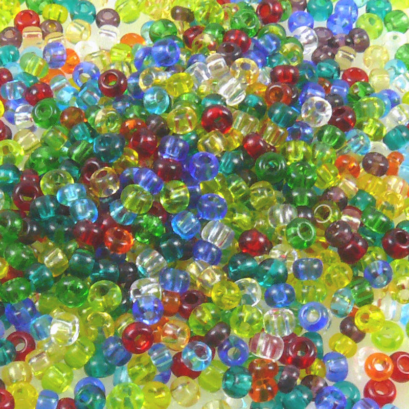 Rocailles 920 St. 9/0 Glasperlen-Mix 2,7mm bunt Rocaillesperlen zum Basteln -189