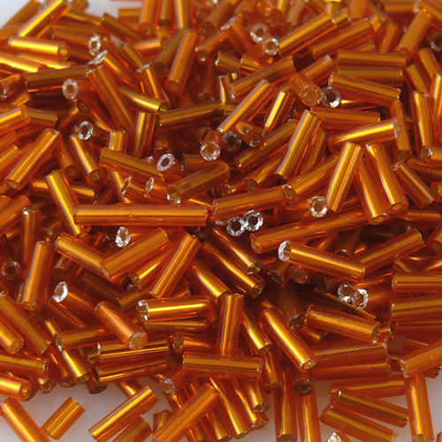 580 Rocailles-Stifte 6mm orange Glasperlen mit Silbereinzug Roccaillesperlen-509