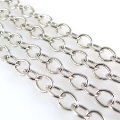 100cm Metallkette massive Gliederkette 9x7mm Ankerkette silber 1m-1355