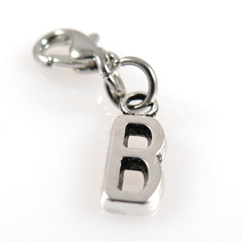 Charms Buchstabenanhänger B Anhänger für Bettelarmbänder Altsilber 3,5cm