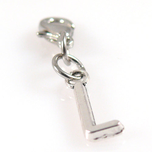 Charms Buchstabenanhänger L Anhänger für Bettelarmbänder Altsilber 3,5cm