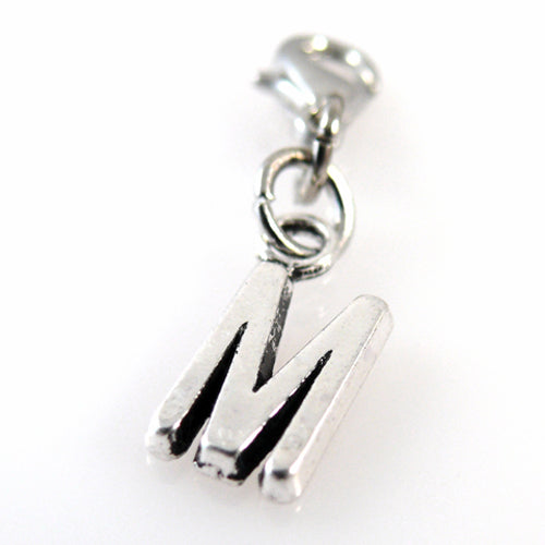 Charms Buchstabenanhänger M Anhänger für Bettelarmbänder Altsilber 3,5cm