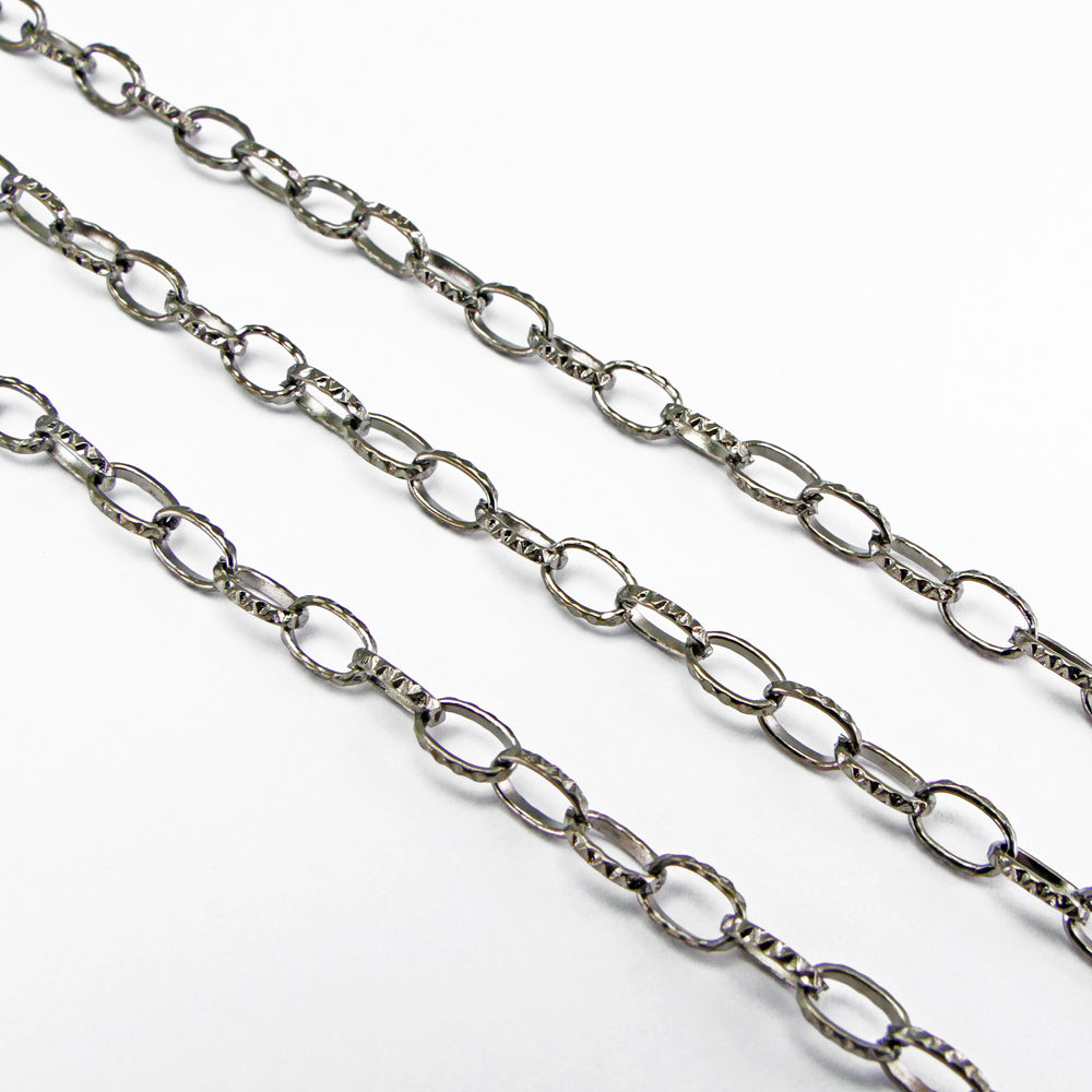 1m Metallkette Gliederkette 6x4mm Ankerketten metallgrau 100cm Kette zum Basteln