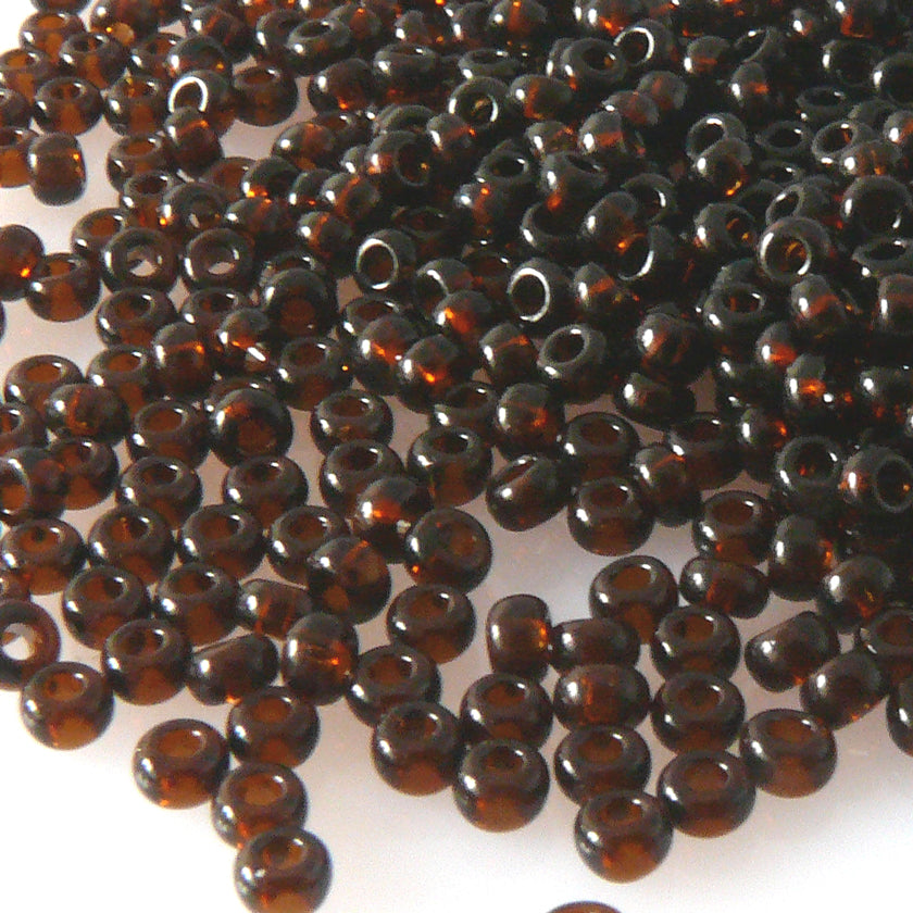 Rocailles Perlen Braun 1.200 Stück Glasperlen 2,4mm mit Loch 0,9mm Häkelschmuck fädeln Größe 9/0