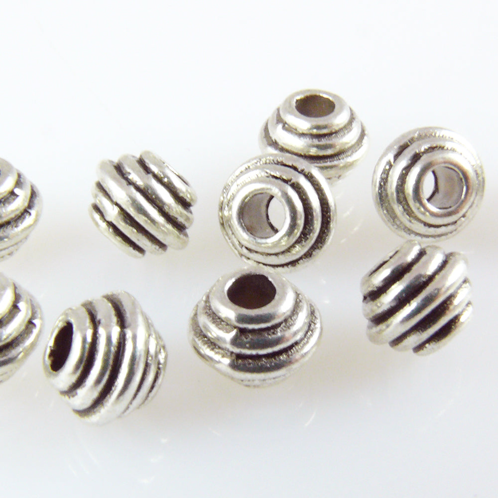 10 Metallperlen Rondelle 5mm altsilber Spacerperlen Beads zum Basteln -1741