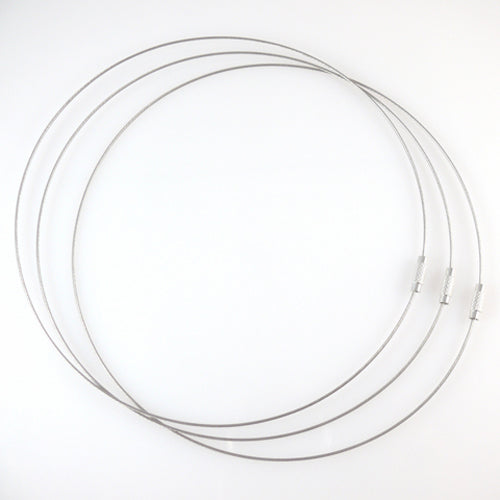 Halsreif aus Edelstahl mit Schraubverschluß 46cm altsilber Collier silber -2012