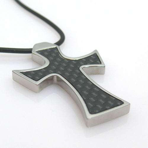 Herrenkette 52cm mit Edelstahl Kreuz-Anhänger Halskette Kreuzanhänger -240
