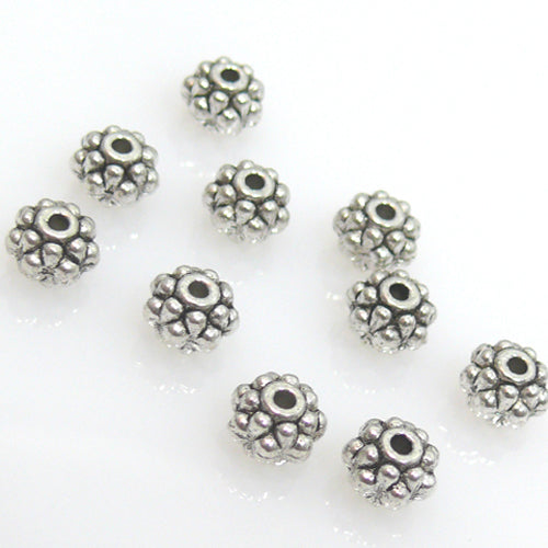 10 Metallperlen Metall Perle Rondelle silber Perlen Schmuckteile zum Basteln neu