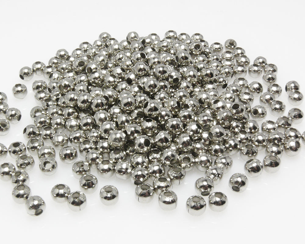 Metallperlen 300x Kugeln 5mm rund altsilber Metall Perlen Schmuck Basteln -7017