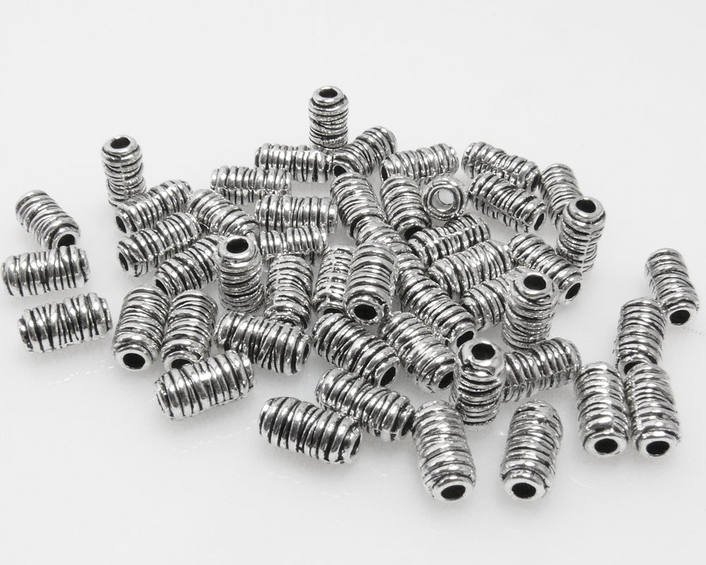 Großpackung 50x Metallperlen 11mm Spacer Großlochperlen altsilber Metall Perlen