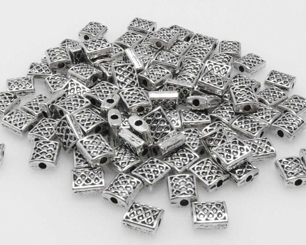 Metallperlen altsilber 7x6mm Spacer 100x Metallbeads Perlen Bastelperlen