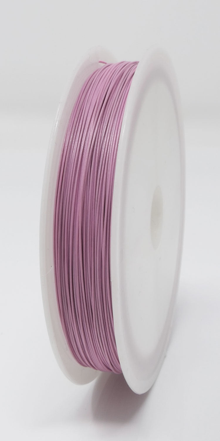 Schmuckdraht Basteldraht Ø 0,45mm Rosa 55m nylonummantelt Draht Perlendraht
