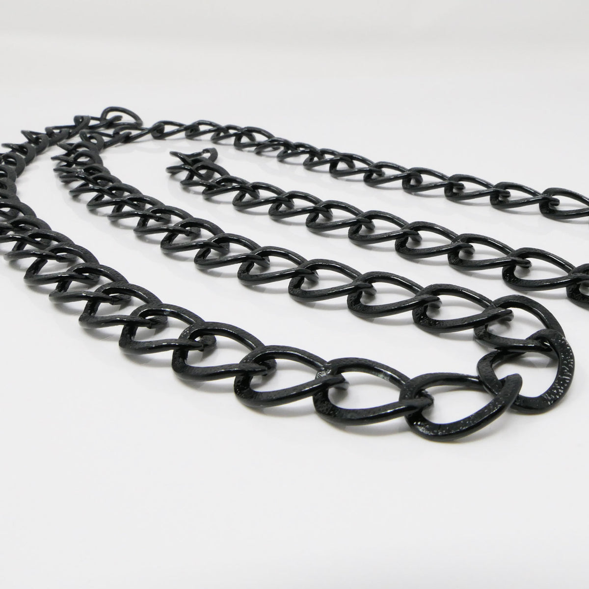 Metallkette Gliederkette 1m Schmuckkette aus Alu Kettenrohling Schwarz