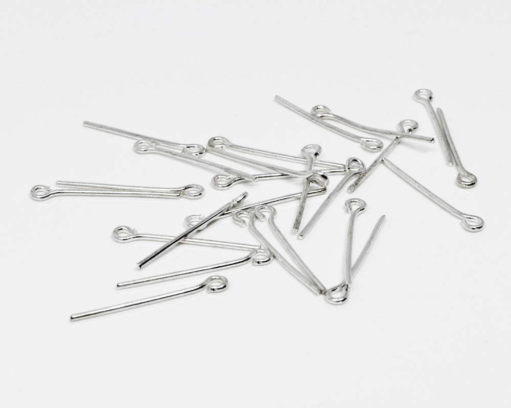 Ösenstifte Kettelstifte Silber 20mm Stifte 25x Kettenverbinder Verbinder zum Perlen Basteln