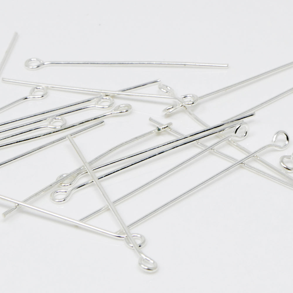 Ösenstifte Kettelstifte Silber 30mm Stifte 20x Kettenverbinder Verbinder zum Perlen Basteln