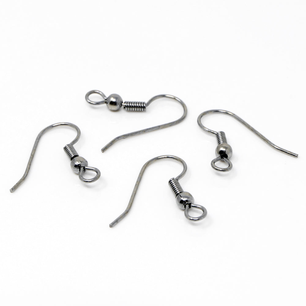Ohrhaken Ohrhänger 20mm Altsilber 4 St. Fischhaken Ohrringe selber herstellen
