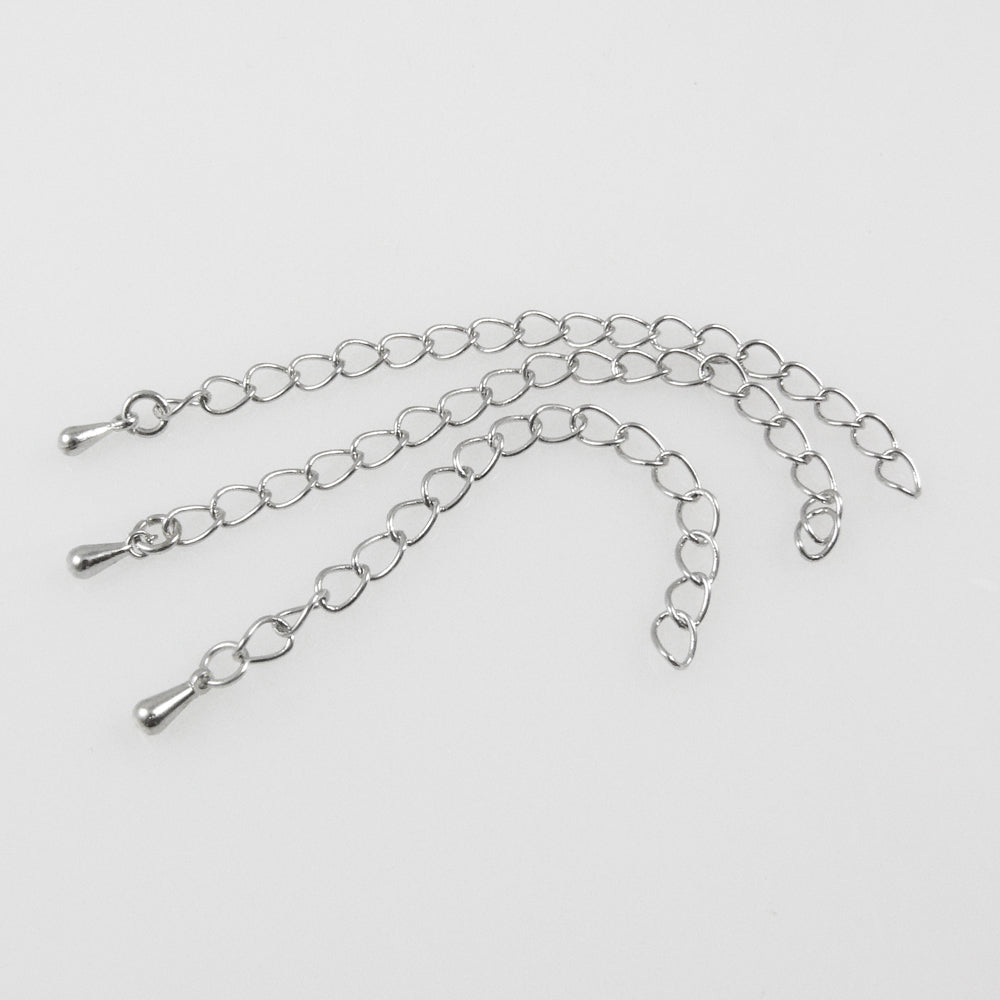 Verlängerungsketten-Set 3 St. Silber 5,5cm Verlängerung für Ketten Schmuck selber basteln - 1540