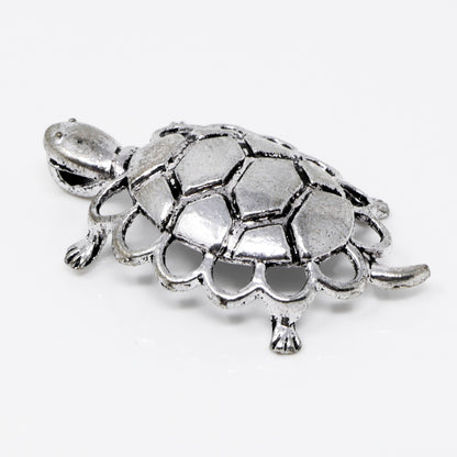 Schildkröte Anhänger Altsilber Metallanhänger Charm 39mm