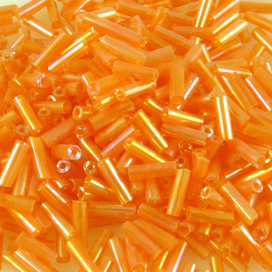 Rocailles-Stifte Mix 6mm 570x Glas Röhrchen orange Lüster Perlen zum Basteln