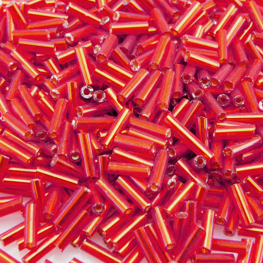 570 Rocailles-Stifte 7mm Röhrchen rostrot Perlen Silbereinzug Rocaillesperlen