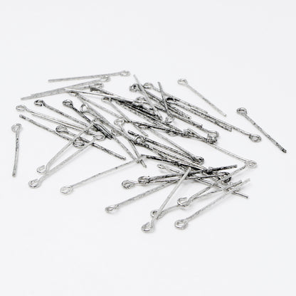 Ösenstifte Kettelstifte Antiksilber 25mm Stifte 50x Kettenverbinder Verbinder zum Perlen Basteln