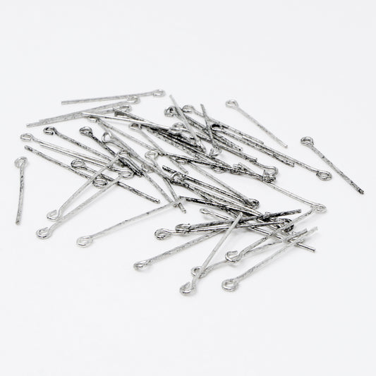 Ösenstifte Kettelstifte Antiksilber 25mm Stifte 50x Kettenverbinder Verbinder zum Perlen Basteln