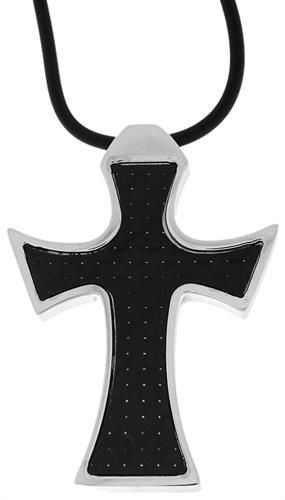 Herrenkette 52cm mit Edelstahl Kreuz-Anhänger Halskette Kreuzanhänger -240