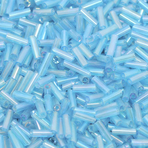 500 Rocailles-Stifte 7mm Röhrchen hellblau Lüster Perlen Rocaillesperlen blau