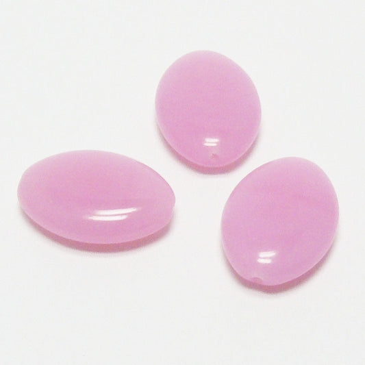 3 edle große Perlen Oliven 20mm Glasperlen rosa Schmucksteine zum Basteln -1107