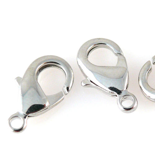 3x Karabinerverschluss 15mm Kettenverschluss Karabiner Verschluss silber -145