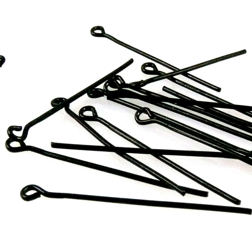 16 St. Ösenstifte Kettelstifte schwarz 30mm Stifte Kettenverbinder Verbinder zum Perlen Basteln