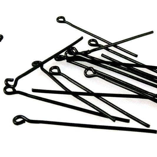 16 St. Ösenstifte Kettelstifte schwarz 30mm Stifte Kettenverbinder Verbinder zum Perlen Basteln