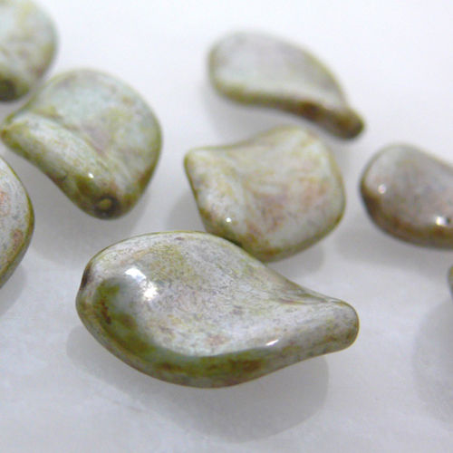 10 edle Glasperlen 18mm grau Raute Glas-Beads Perlen zur Schmuckherstellung