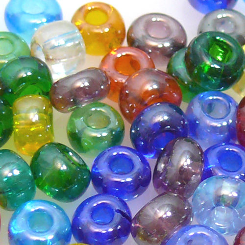 80 Rocailles Perlen Glasperlen Farben-Mix 6mm bunt Rocaillesperlen Perlenmix