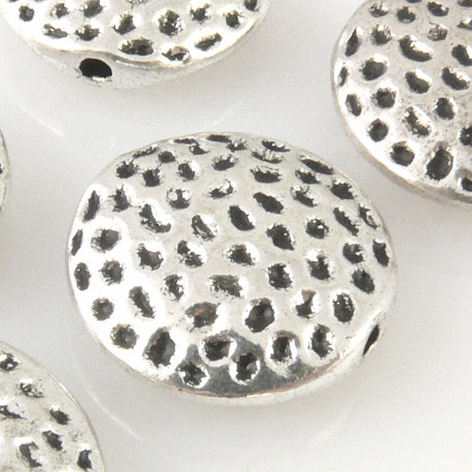 1 große Metallperle Münze 17mm antiksilber Metallperlen Scheiben -1445