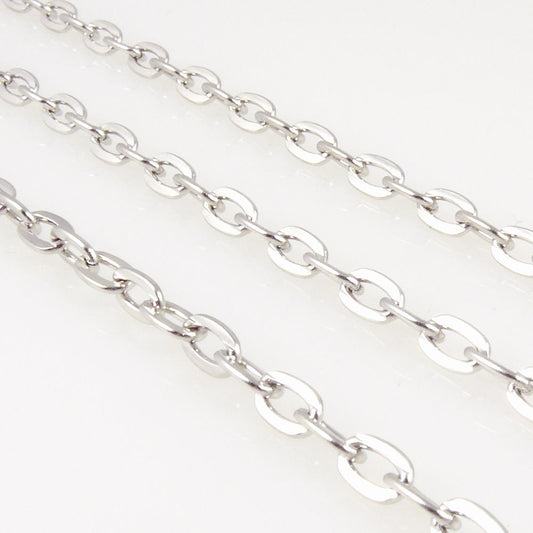 100cm Metallkette Gliederkette 7x4mm Ankerkette silberfarben 1m -769