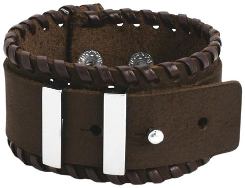 NEU braunes Lederarmband braun Leder Armband 19-21cm Herrenarmbänder -055