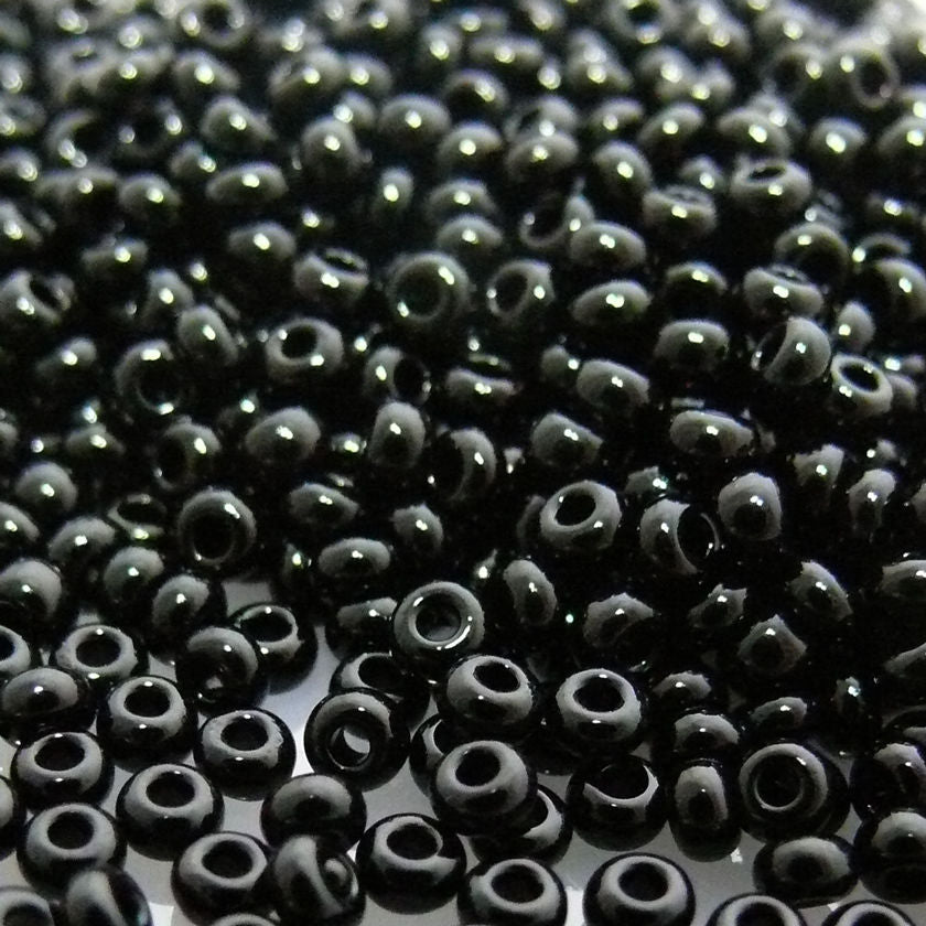 Rocailles Perlen Schwarz 860 Stück Glasperlen 3mm mit Loch 0,9mm Häkelschmuck fädeln Größe 9/0