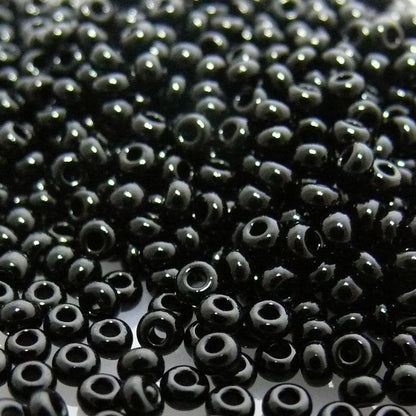 Rocailles Perlen Schwarz 860 Stück Glasperlen 3mm mit Loch 0,9mm Häkelschmuck fädeln Größe 9/0