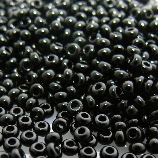 Rocailles Perlen Schwarz 860 Stück Glasperlen 3mm mit Loch 0,9mm Häkelschmuck fädeln Größe 9/0
