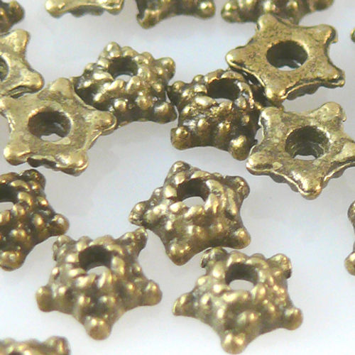 50 Perlenkappen Rondelle Perlkappen bronze Kappen zum Schmuck Basteln -1271
