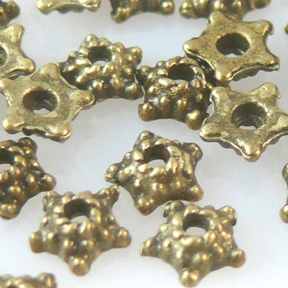 50 Perlenkappen Rondelle Perlkappen bronze Kappen zum Schmuck Basteln -1271