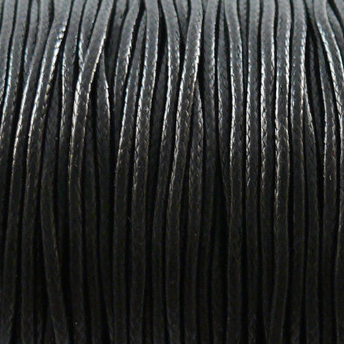 3m Wachsband Wachsschnur 1mm schwarz €0,40/m Schnur Band aus Baumwolle -834