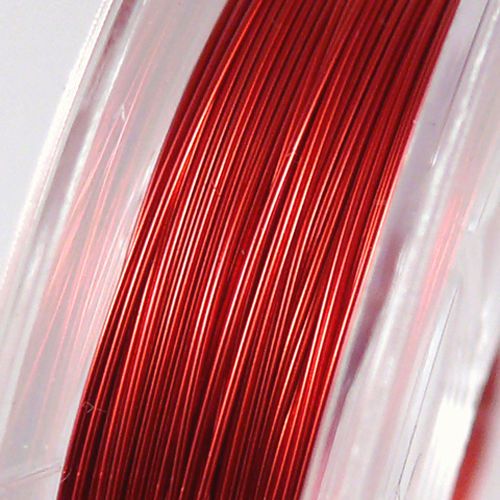 10m Spule Kupferdraht rot Basteldraht 0,30mm Draht Wickeldraht Bindedraht farbig