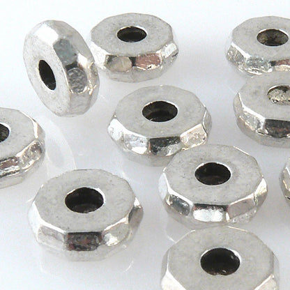 15 Rondelle Metallperlen 8x3mm Spacer Perlen altsilber Metallspacer -1372