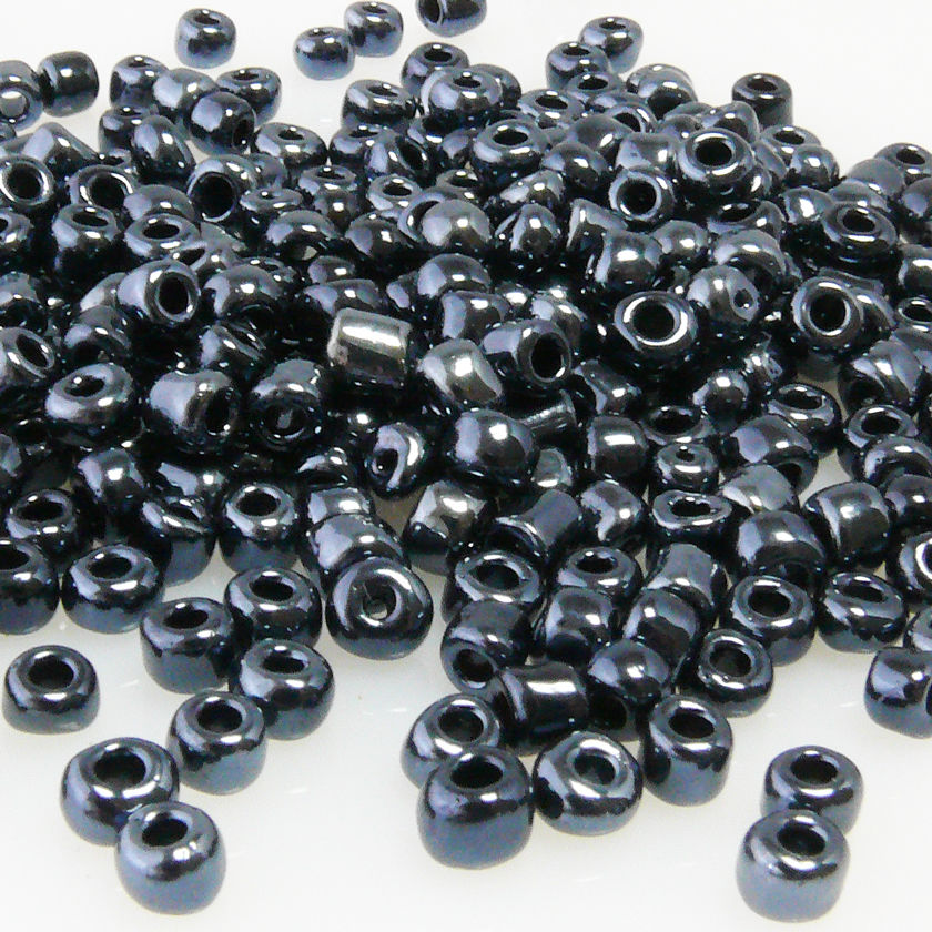 260 Rocailles Glasperlen nachtblau Perlen 4mm Schmuckperlen zum Basteln -738