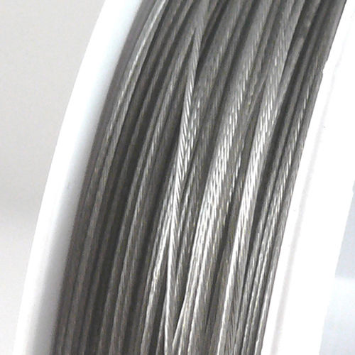 50m Schmuckdraht Basteldraht silber nylonummantelt 0,38mm Draht Basteln