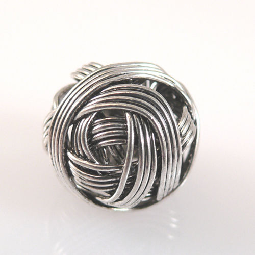 Drahtkugel Drahtperlen altsilber Metallperle 14mm Metallkugel Schmuckzubehör-556