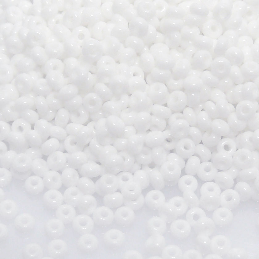Rocailles Perlen Weiß 800 Stück Glasperlen 3mm mit Loch 0,9mm Häkelschmuck fädeln Größe 9/0