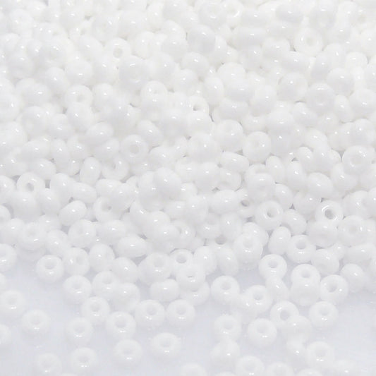 Rocailles Perlen Weiß 800 Stück Glasperlen 3mm mit Loch 0,9mm Häkelschmuck fädeln Größe 9/0